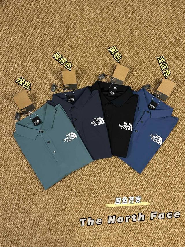 上新 The North Face 北面经典基础款翻领胸标logo短袖t恤，四色可选夏季polo衫短袖，商务休闲简约风，上身帅气百搭，夏季必备百搭奢潮单品 高端