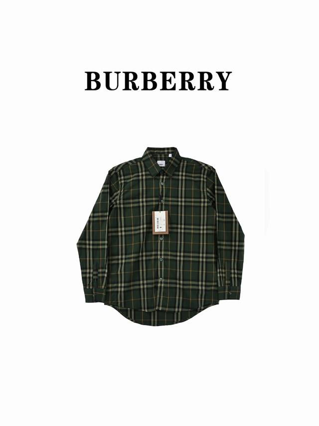 Burberry 巴宝莉经典元素条纹长袖衬衫 Bbr品牌最具代表性经典条纹衬衣，专柜销量第一款。面料采用双股80支梭织斜纹面料，格纹对位，纱线定织定染，门襟、袖