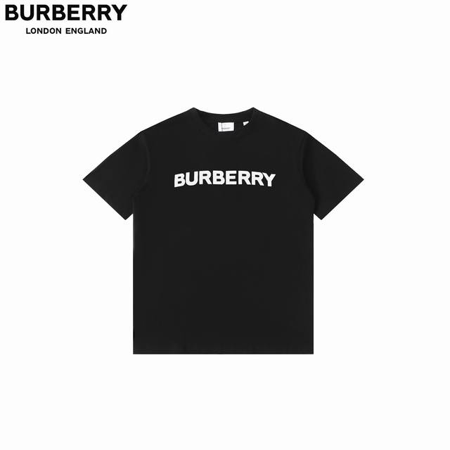 巴宝莉burberry 字母印花logo圆领短袖 - 精致而独到的一款时髦范儿t恤 客供细纹针织棉材质内里拼接更是工整细腻整齐丰润质感更高于普通针织棉轻薄舒适透