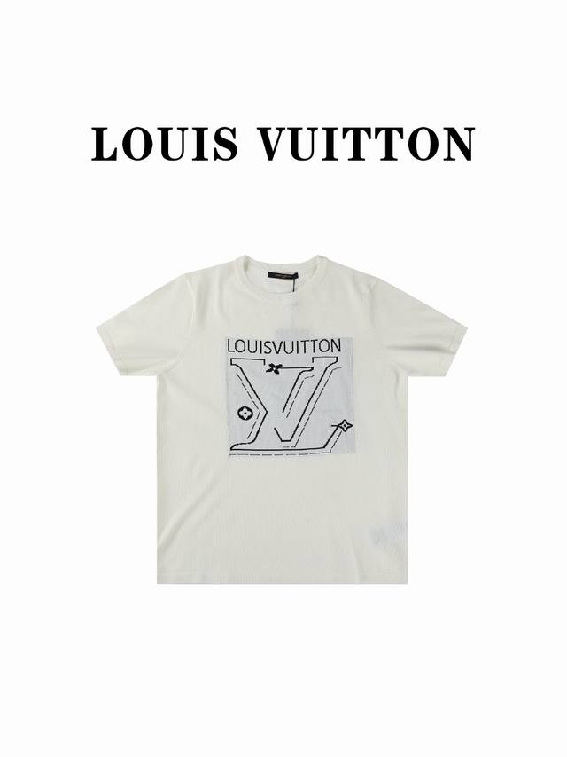 Louisvuitton 路易威登24Ss星宿连线针织圆领t恤短袖 新款男生短袖真的闭眼入早春 哇塞2023新款胸前的10G0万针绣好好看 早春搭配夹克或者村衫