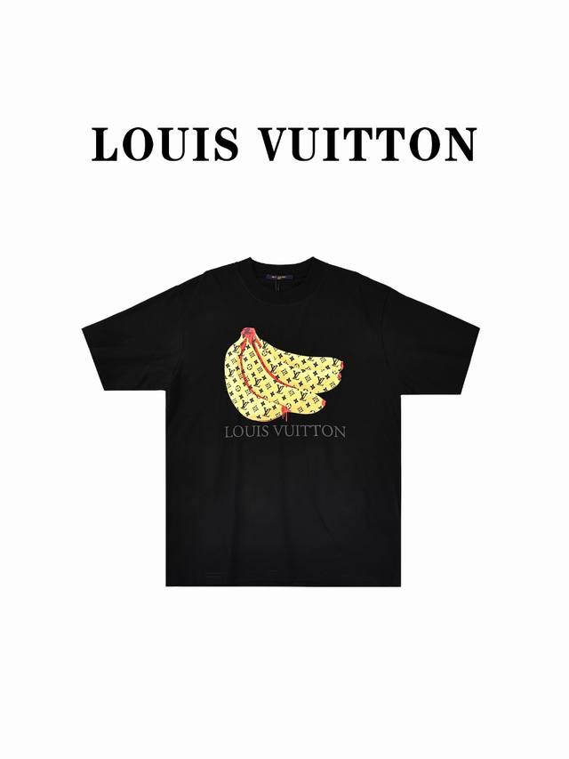 Louisvuitton 路易威登 24Ss香蕉印花短袖t恤 高版本 超级标志性品牌logo印花图案 采用进口原浆加配涂鸦工艺，面料采用纯棉精梳棉面料，搭配运动