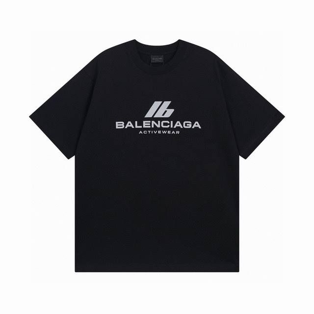 Balenciaga 巴黎世家2024 3M反光字母印花 短袖t恤 本市场no.1的质量 真正天花板品质 全部原版开发 注意细节图 前片印花有反光膜 避免被盗图