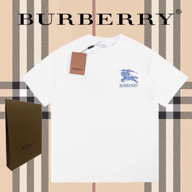 特价 码全 Burberry巴宝莉23Ss经典战马刺绣短袖t恤 Bbr基础款战马字母短t，简约百搭常青款，胸前刺绣logo设计，永不过时的经典，各类人群轻松驾驭