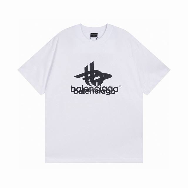 Balenciaga 巴黎世家2024 Ss 幻影双logo经典图案印花短袖t恤 本市场no.1的质量 真正天花板品质 全部原版开发注意细节图 避免被盗图商家混