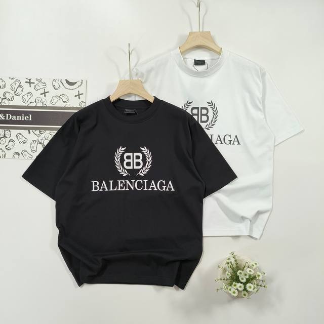 尺码xs-L顶级复刻 高端定制 Balenciaga 巴黎世家 经典麦穗印花圆领短袖t恤 -购入原版开模打造，全套定制辅料， 细节决定成败 巴黎世家balenc