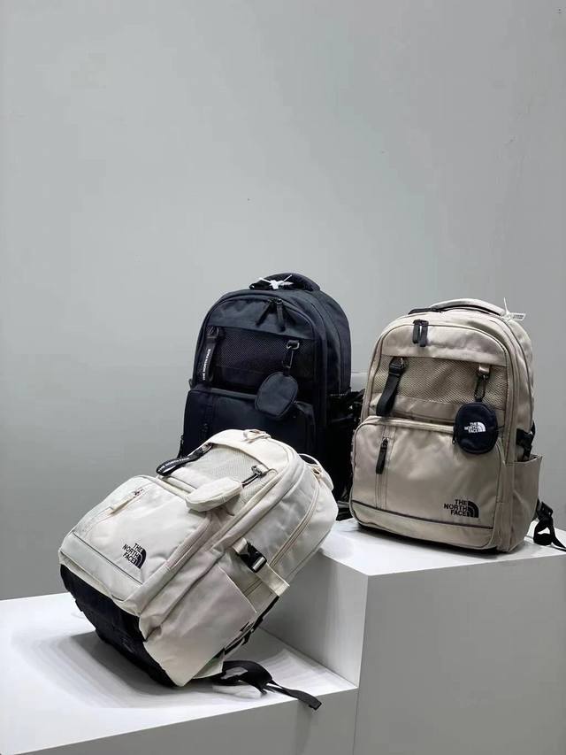 韩国订单 The North Face 北面四合一双肩背包， 原单货，登山旅行包， 尼龙材质 24L 超大容量，轻便 可做学生书包，也可通勤上班用作电脑包，带笔