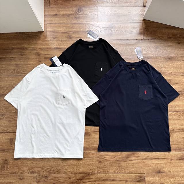 Polo Ralph Lauren 24Ss 拉夫劳伦经典小标口袋刺绣短袖情侣款t恤男女 隆重推出“Polo男女圆领口袋t恤”，它具有令人印象深刻的经典马标志