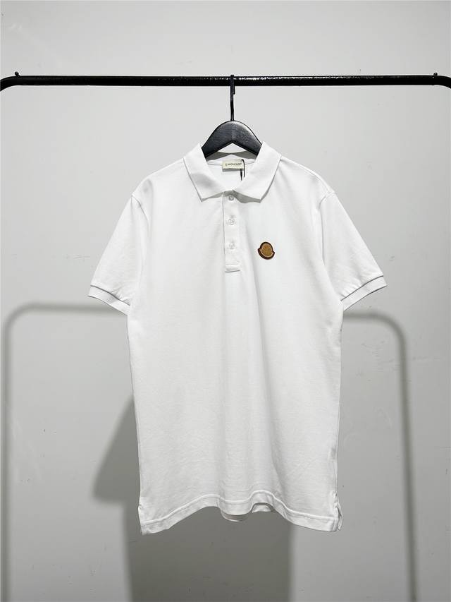 蒙口男款polo衫，品质好货！Moncler 蒙口男装官网新款经典 男士polo衫2023春季商务休闲纯色领子蒙口小皮标重磅纯棉t恤 短袖polo衫 高端高品系