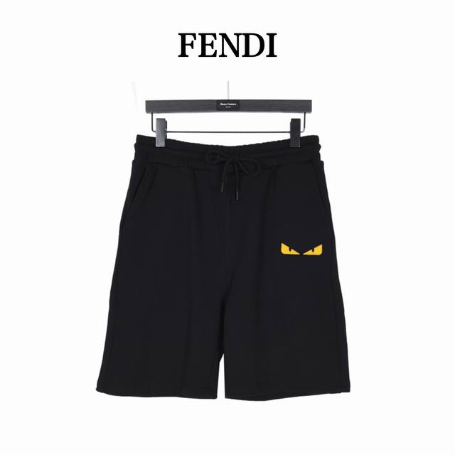 Fendi 芬迪 刺绣眼睛小怪兽休闲短裤 贸易公司代订单稀货；渠道代购难求独版！小怪兽实在是太抢眼了，做工细节极为复杂的工艺，面料采用400克，顶级面料。手感超