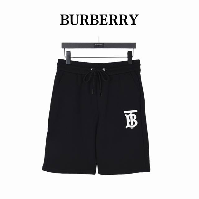 Burberry巴宝莉 经典tb限定logo立体印花短裤 印花采用日本进口珍珠浆先打底再印色再包边共用35道工艺完成 展现tb Logo印花立体效果，成品耐水洗