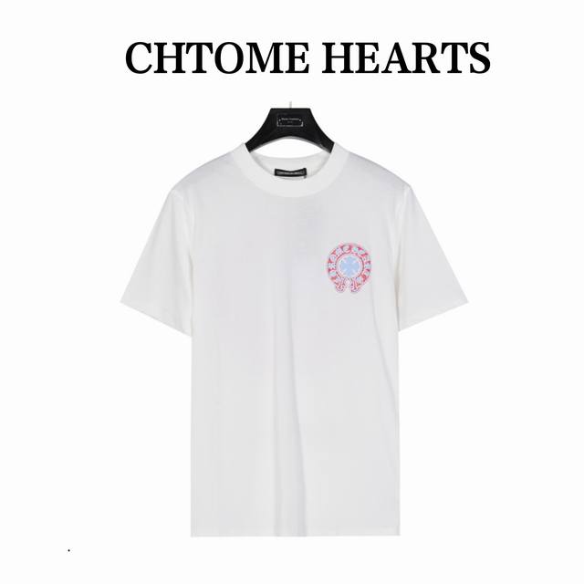 Chrome Hearts 克罗心 前后红蓝马蹄发泡印花短袖t恤 定制240克同缸染精梳棉面料 手感非常舒服 春夏最新砖柜同步 时尚又个性 超级百搭好看的一款