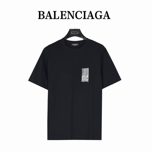 Balenciaga 巴黎世家 流苏瀑布印花短袖t恤 印花：印花材料采用安全环保无毒婴儿认证的发泡材料；印花轮廓清晰干净，有康丽机器出来的质感；如果衣服要清洗的