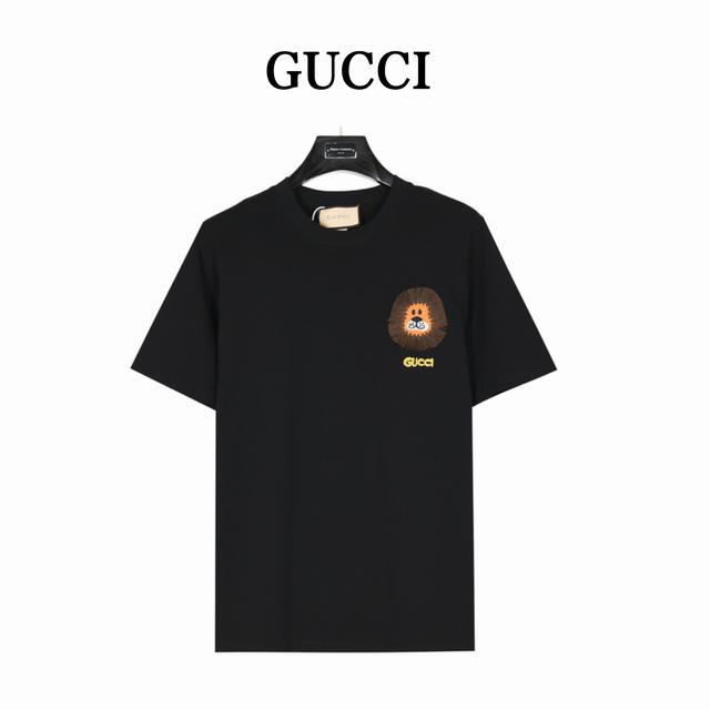 Gucci 古驰 贴布刺绣小狮子logo短袖t恤 春夏古驰新款最顶级的品质专柜原单短袖， 进口机立体高密贴布刺绣短袖 顶级制作工艺， 专柜款刺绣拼接设计， 进口