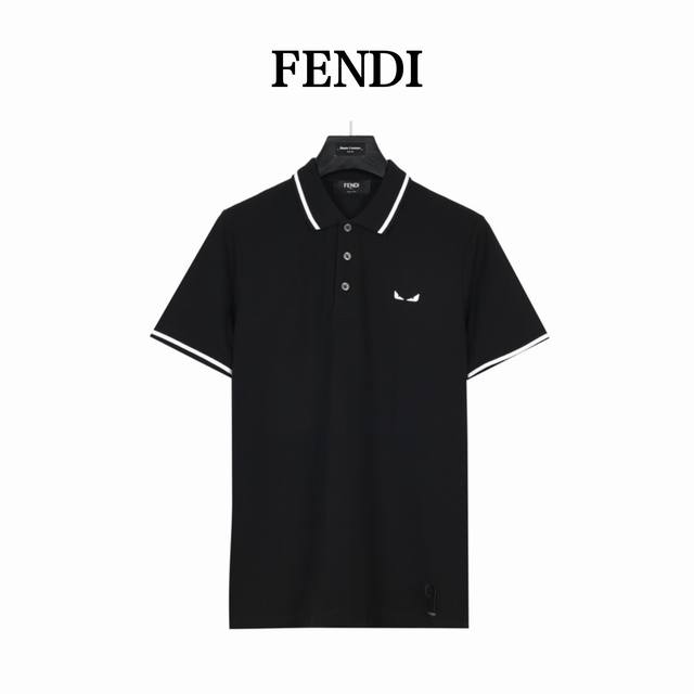 Fendi 芬迪 刺绣黑白眼睛polo衫男女休闲短袖 纯棉面料经典款polo衫，经典爆款系列，整体高级高端大气，纯棉面料、不起球、不易变形和缩水。有较好的透气性