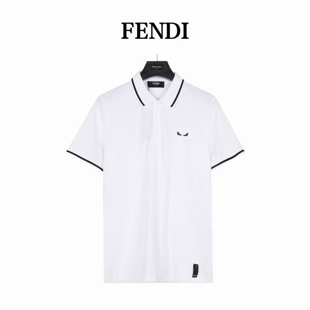 Fendi 芬迪 刺绣黑白眼睛polo衫男女休闲短袖 纯棉面料经典款polo衫，经典爆款系列，整体高级高端大气，纯棉面料、不起球、不易变形和缩水。有较好的透气性