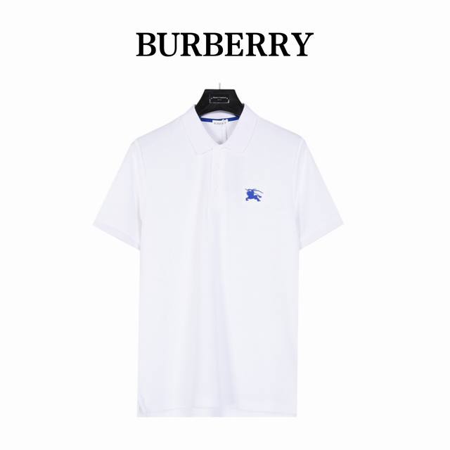 Burberry 巴宝莉 胸口刺绣战马短袖polo衫 选用棉质珠地网眼布打造，定制材质280G长绒棉，衣领为双系统提花定织扁机制成，有弹性，不变形，衣服全部原生