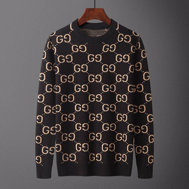 Gucci，毛衣，款号m2172#，码数:M-Xxxl，面料: 莫代尔.抗起球，颜色:黑色