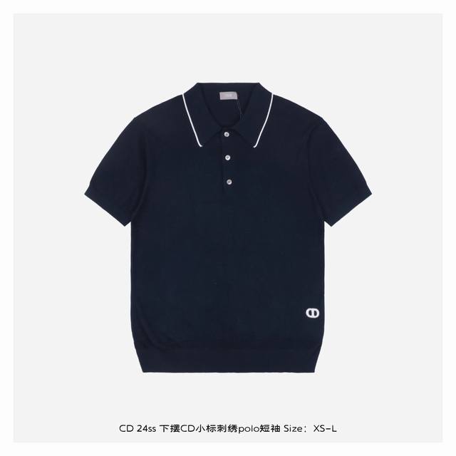 Dior 迪奥 24ss 下摆CD小标刺绣polo短袖 纯棉珠地棉面料经典款Polo衫，经典系列，图案装饰让商务休闲风增添了经典的色彩，整体高级简单大方，面料有