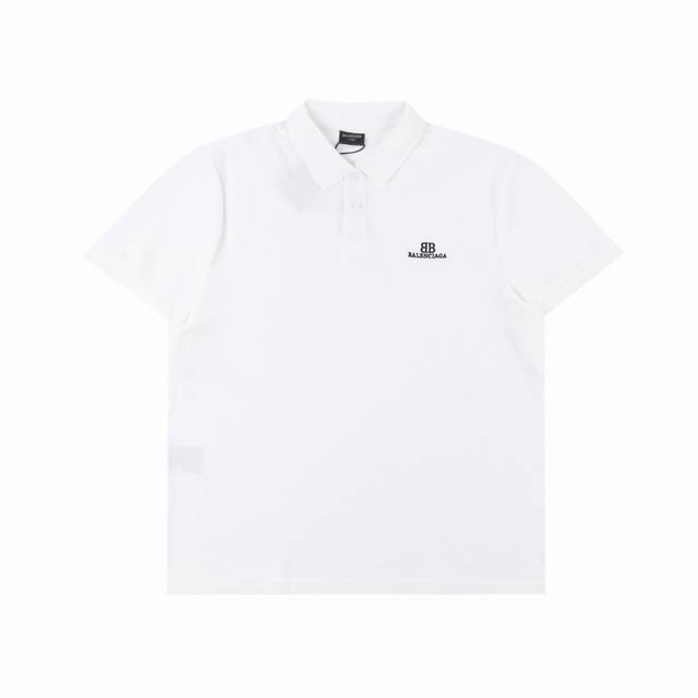 Balenciaga 巴黎世家 BLCG 24SS 双B刺绣Polo短袖 轻奢主义 男女日常通勤穿搭必备单品 正确版本 欢迎对比 详细特征 客供弹力珠地棉面料