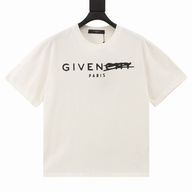 Givenchy 纪梵希 24SS 涂改字母短袖T恤 面料采用定制240g 26支特滑双股精棉平纹高密无尘全棉布料。前幅高密度加厚，走线平整，代工品质，全套定制