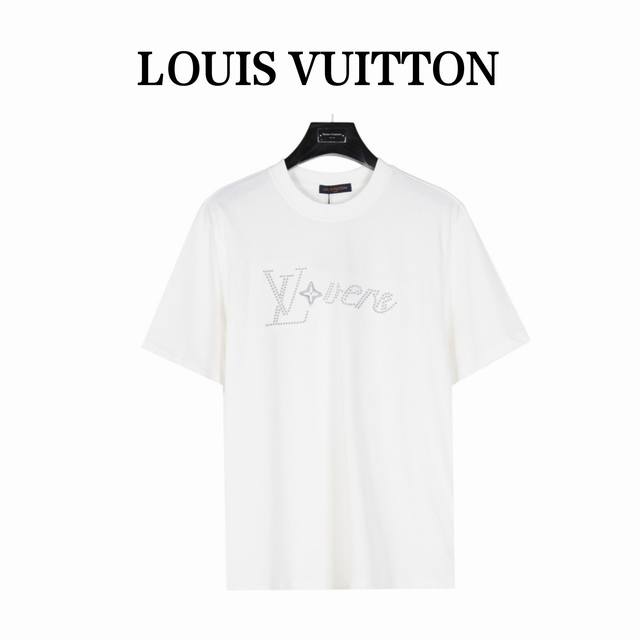 Louis Vuitton 路易威登 菲董限定刺绣短袖T恤 定制50支精紧棉纱、活性染色，重固色、爽滑手感面料重工洗水、 微阔小流肩时尚版型、穿后再洗干后胸围、