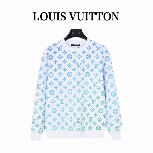 LouisVuitton 路易威登 满印渐变圆领卫衣 精致升级，原版面料 官方同款 400g双股大毛圈面料同缸染面料 手感非常舒服春夏最新砖柜同步 时尚又个性