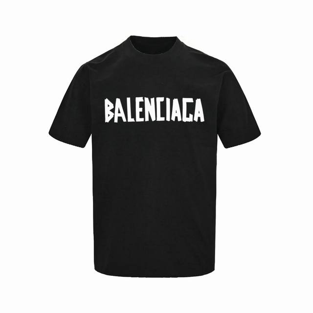 Balenciga 巴黎世家 泡胶字母T恤短袖 标识字母系列 穿搭达人极力推荐 专柜同步在售！ 工艺：原版开模 前后专柜一致字体泡胶工艺 零误差 百分百还原正品