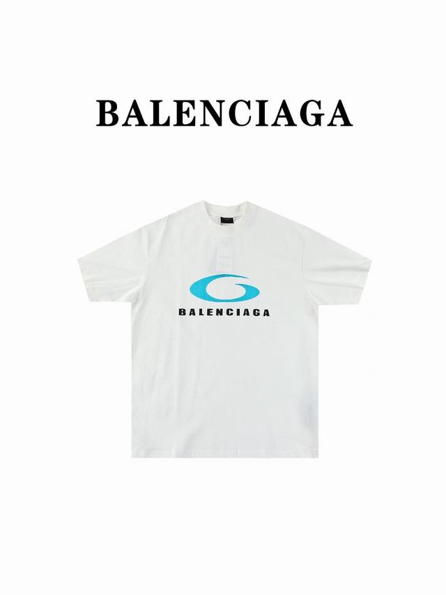 Balenciaga 巴黎世家 24ss 蓝圈字母logo印花短袖 T恤 Size:XS-L