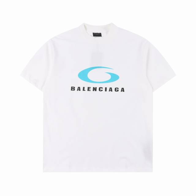 Balenciaga 巴黎世家 24ss 蓝圈字母logo印花短袖 T恤 Size:XS-L