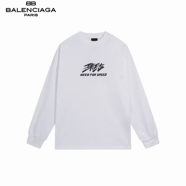 Balenciaga 巴黎世家 24ss 集结印花后背胶条印花卫衣 采用26支双纱 300克重面料 进口针织针梳棉进行制作，厚度适中，有垂感又有轮廓型，上身就是