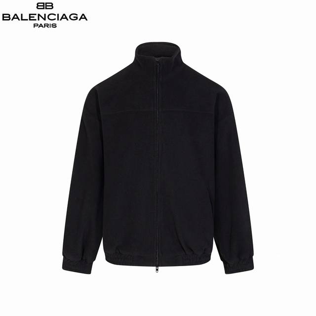 Balenciaga 巴黎世家 24SS经典LOGO摇粒绒外套 巴黎世家Balenciaga新款BLCG24秋冬新款颗粒绒网址刺绣大logo夹克外套 ！原版粒绒