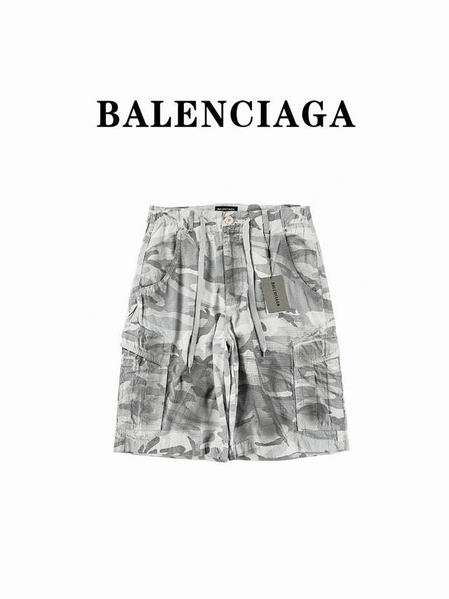 Balenciaga巴黎世家BLCG 24SS新款迷彩短裤 Size:S-XL