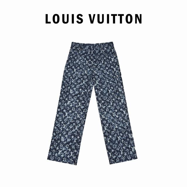 Louis Vuitton 路易威登 23Fw 满印扎染波光老花牛仔工装裤 龚俊同款外套 本款牛仔夹克铺陈当季 Monogram Pointillism 图案，