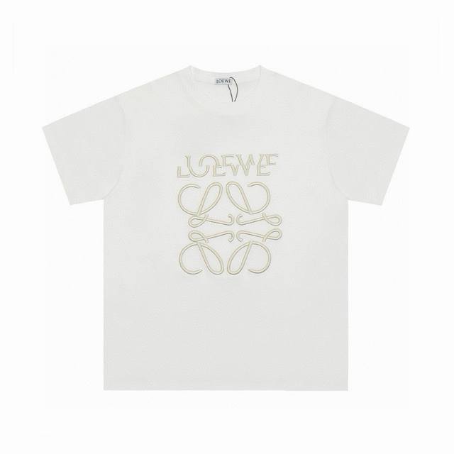 顶级代工品质 Loewe 罗意威24SS 经典刺绣T恤短袖 不需要所谓烂大街的华丽文案 主打品质 - 面料经过2次高温缩水固色 不变形不缩水不起球 -正确os版