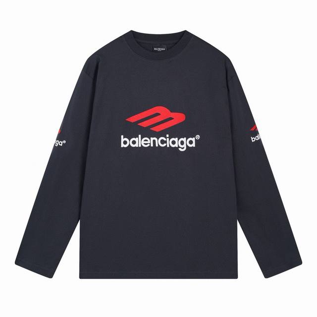 BALENCIAGA 巴黎世家 SS 经典大logo刺绣圆领长袖T恤 本市场No.1的质量 真正天花板品质 全部原版开发注意细节图 避免被盗图商家混发 正确26