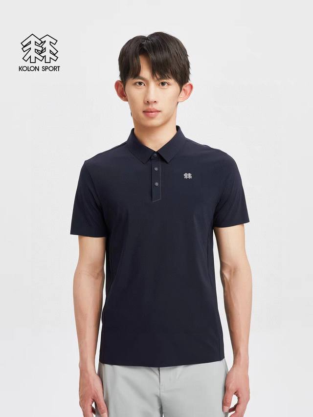 上新 KOLON SPORT 可隆夏季新款冰丝压胶速干短袖polo衫 冰丝速干polo专柜同款 无缝压胶 面料75的锦纶 25的氨纶 高端定制耗时20天定制及调