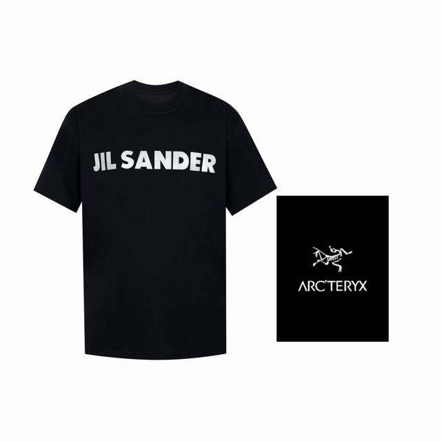 JIL SANDER+ 始祖鸟 气包袋+10 FW短袖T恤 JIL SANDER 3D反光印花小鸟LOGO硅胶印花 高端32s双纱280克面料 重磅面料 定制拉