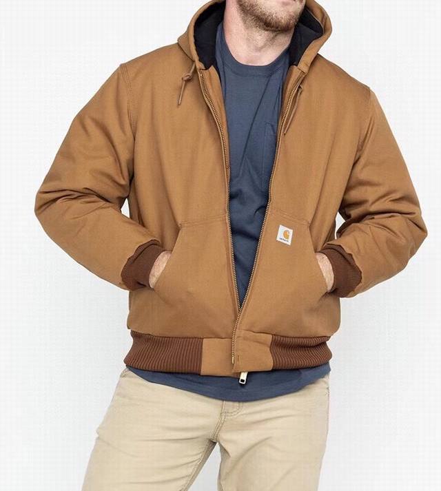 薄款 卡哈特Carhartt Wip 重磅帆布连帽夹克J140工装外套春秋薄款男女款 外层采用帆布莱卡棉，耐磨耐造耐脏，面料不起球，海外官网款 现货开炸 面料甄