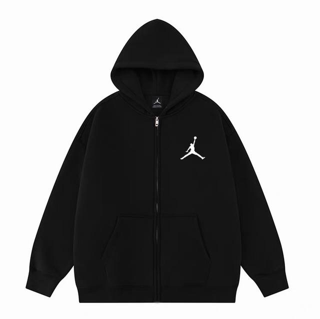 Air Jordan AJ 秋季开衫拉链连帽卫衣毛圈外套 精选垂感一流复合双层南韩丝高级纯棉毛圈面料 手感超棒 丝滑垂坠 质感高级一眼万年春季外套出行最优解 细