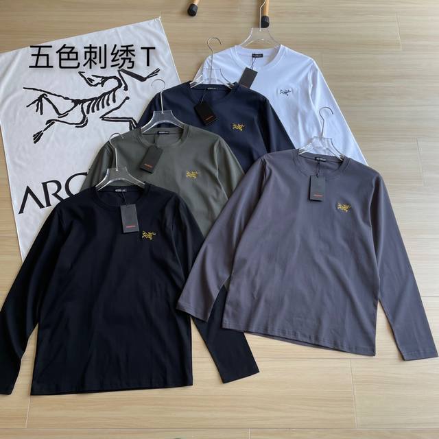 早秋款断货王ARC'TERYX 始祖鸟极简系列五色小logo刺绣款长袖T恤 限定礼盒装 退回请带盒 不要影响二次销售 在夏季短袖大卖以后 早秋款长袖它又来了！面