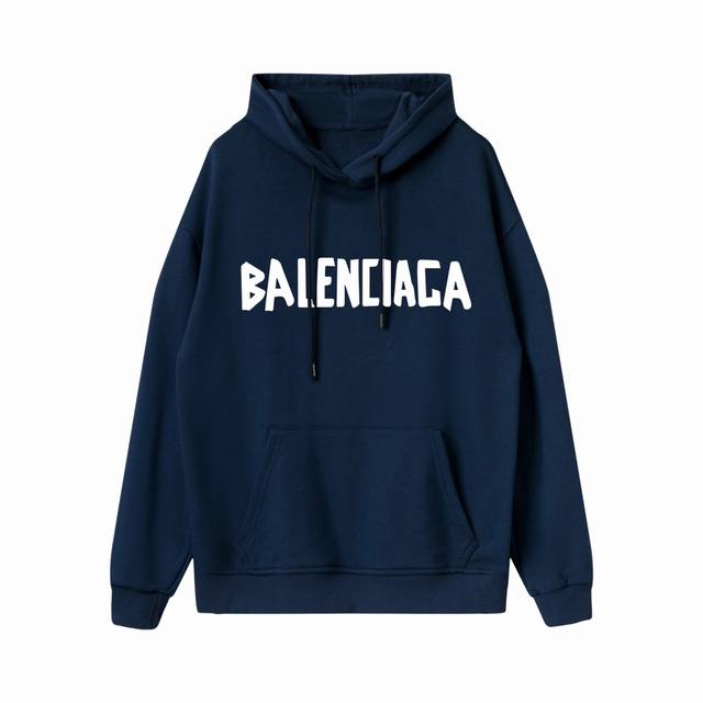 Balenciaga巴黎世家大标秋季连帽卫衣 甄选新疆华棉面料 手感软糯细腻 上身充满质感 非常轻便舒适运动宽松版型不紧身 轻松驾驭无压力 全衣平车走线 立体剪