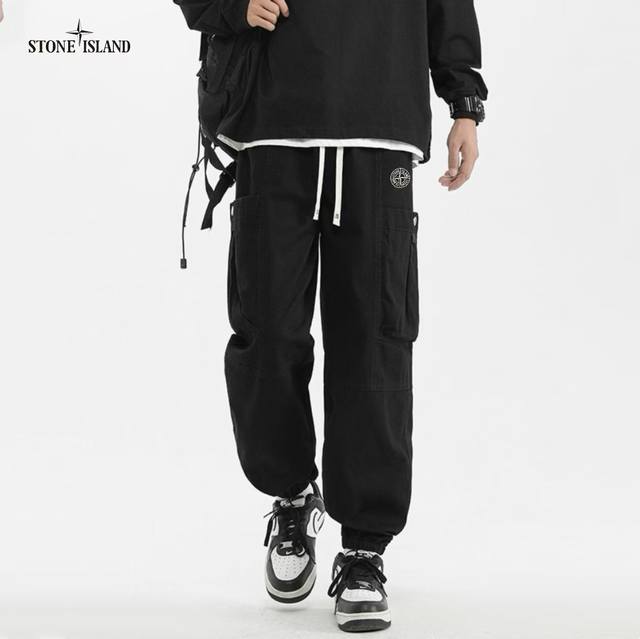 STONE ISLAND石头岛 四季纯棉品质潮牌宽松立体大口袋机能束脚工装裤 高街超级爆款 海内外人气爆款∽ 采用国标舒适健康面料 大厂流水作业 轻 免烫工艺