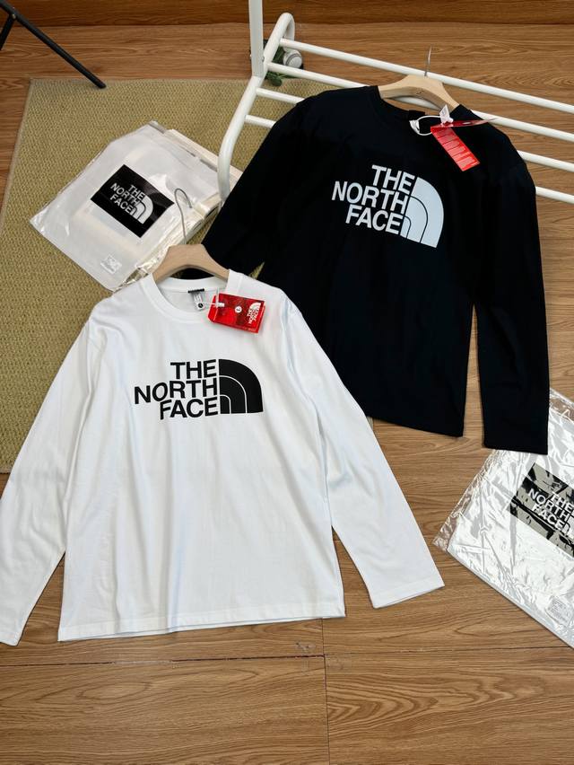 TheNorthFace北面UE男女同款春秋季新品商务休闲纯棉重磅字母印花logo透气舒适圆领长袖T恤，实打实的性价比 经典长袖T恤，一贯的好品质 他家的衣服穿