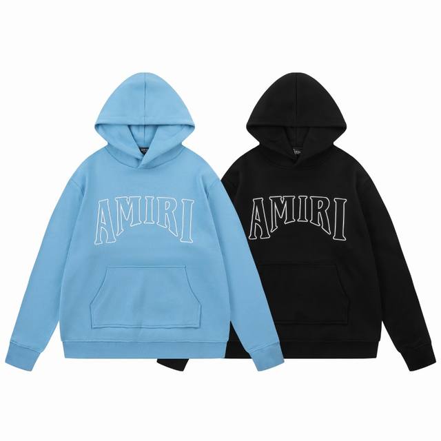 7102# amiri新款卫衣 颜色：黑色，天蓝色。尺码：S M L XL