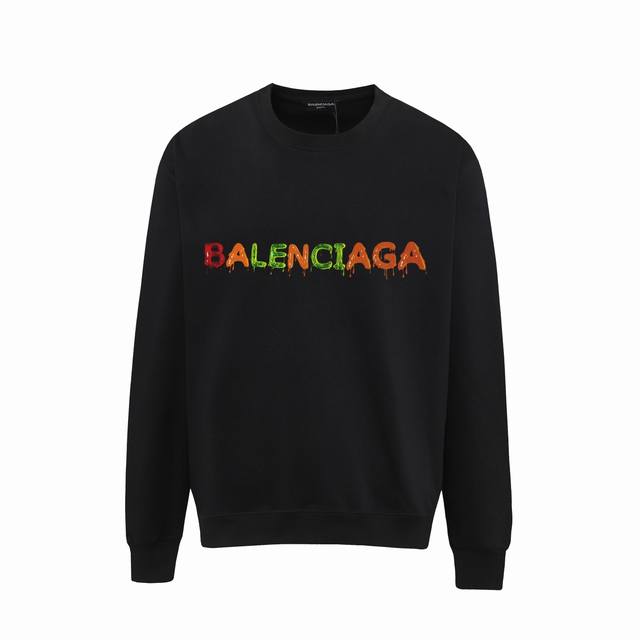 730# ，Balenciaga巴黎世家印花圆领毛圈卫衣 1:1对版面料400克毛圈高克重百分百纯棉 提前做过预缩水1×1双纱洗一辈子都不会变形的 男女同款 官