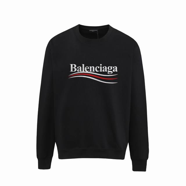 721# ，Balenciaga巴黎世家印花圆领毛圈卫衣 1:1对版面料400克毛圈高克重百分百纯棉 提前做过预缩水1×1双纱洗一辈子都不会变形的 男女同款 官