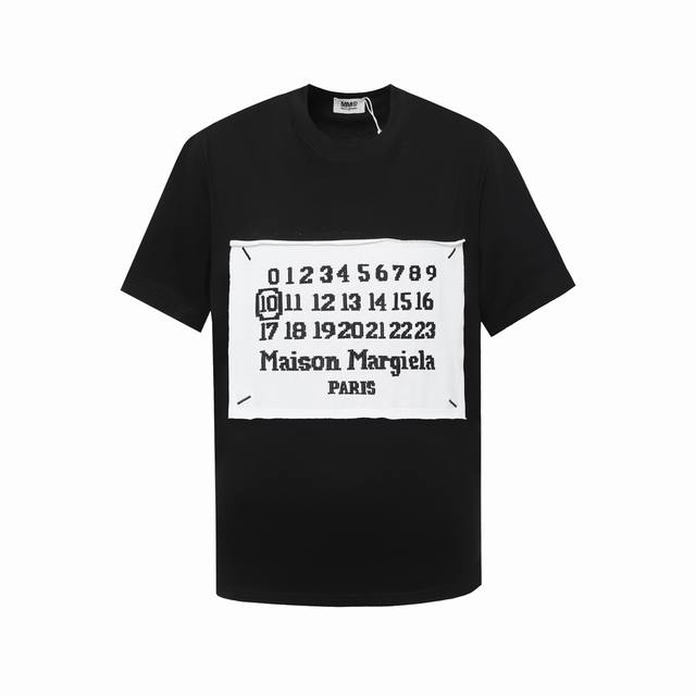 特价 Maison Margiela 马丁 马吉拉24SS春夏新款贴布刺绣 原版开发手感柔顺不变形不缩水 独家定织定染高克重紧密精梳棉面料 质感柔软舒适上身非常