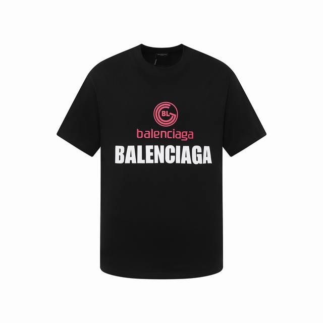 特价 BALENCIAGA巴黎世家，24SS最新款BLCG巴黎 圆领短袖T恤新款发售！宽松版型高密度针织 面料280克双纱，1*1双纱螺纹，手感柔软舒适，印花工