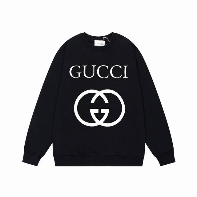 Gucci 古驰秋冬新款印花logo圆领卫衣情侣款 专柜同步在售 oversized版型！ 面料：独家定制400克纯棉毛圈面料+配套螺纹 辅料：吊牌 水洗 主唛