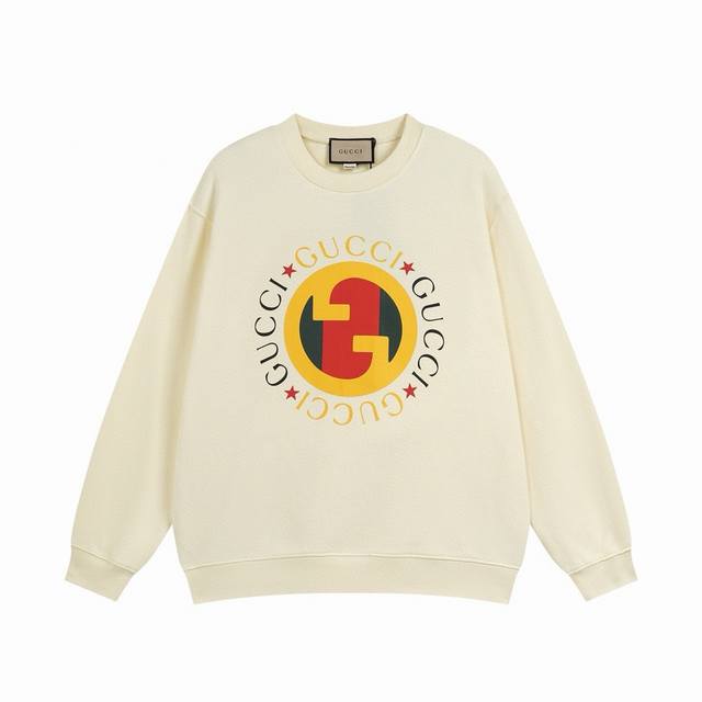 Gucci 古驰秋冬新款印花logo圆领卫衣情侣款 专柜同步在售 oversized版型！ 面料：独家定制400克纯棉毛圈面料+配套螺纹 辅料：吊牌 水洗 主唛